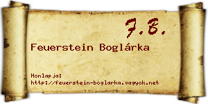 Feuerstein Boglárka névjegykártya