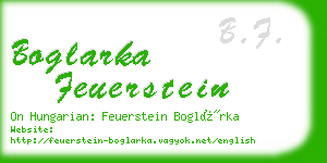 boglarka feuerstein business card